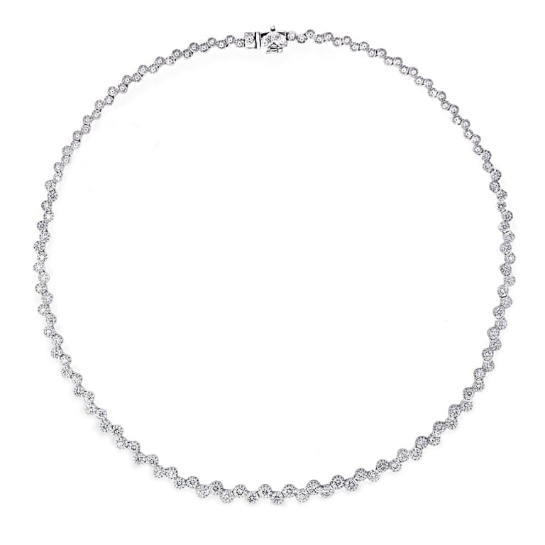 5Ct Diamond Necklace in 18K White Gold: 5Ct Diamond Necklace in 18K White Gold - 63 Round Brilliant Cut Diamonds SKU: 47174 Elevate your elegance with this stunning Diamond Necklace, an exquisite creation Crafted in luxurious 18K white