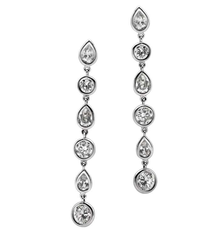 6.52 Carat Diamond Dangle Earrings: 6.52 Carat Diamond Dangle Earrings- V30539-1 SKU: 30539-1 A dazzling expression of movement and brilliance, these diamond dangle earrings embody timeless glamour and sophistication. Handcrafted in