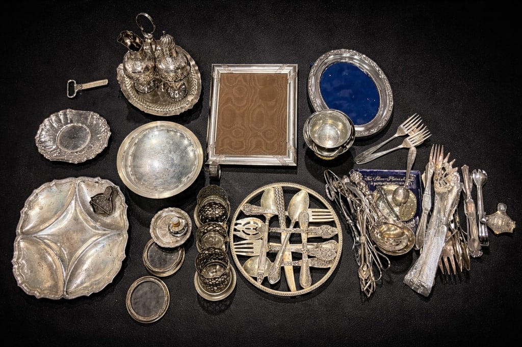 Assorted Sterling & Silverplate. (1 of 4)