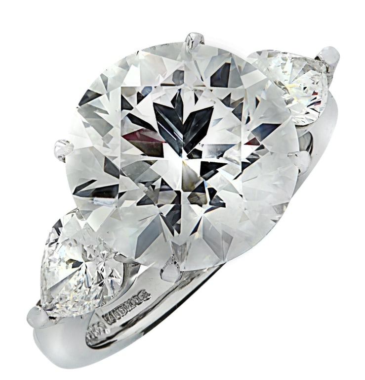 7ct Round Brilliant Diamond Engagement Ring: 7ct Round Brilliant Diamond Engagement Ring in Platinum by VIVID - V19422-1 SKU: 19422-1 An extraordinary expression of brilliance and craftsmanship, this platinum engagement ring by VIVID showcases a