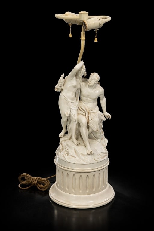 White Porcelain Group Ceramic Lamp (1 of 5)