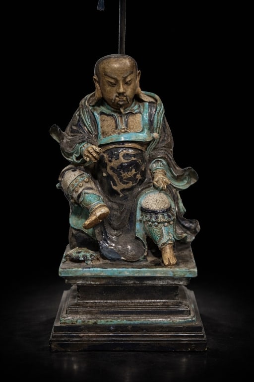Chinese Export Elder Ceramic Figure Lamp (1 of 7)