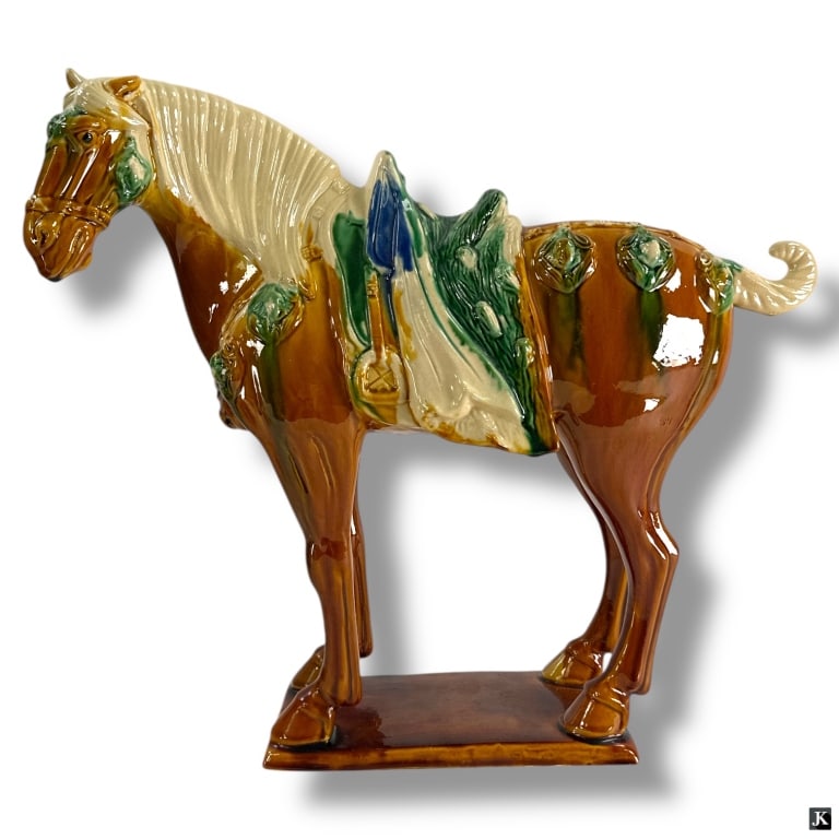 Decorative Chinese Ceramic Sancai Glaze Horse (1 of 5)