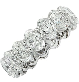 GIA Certified 7.55 Ct Oval Diamond Eternity Band