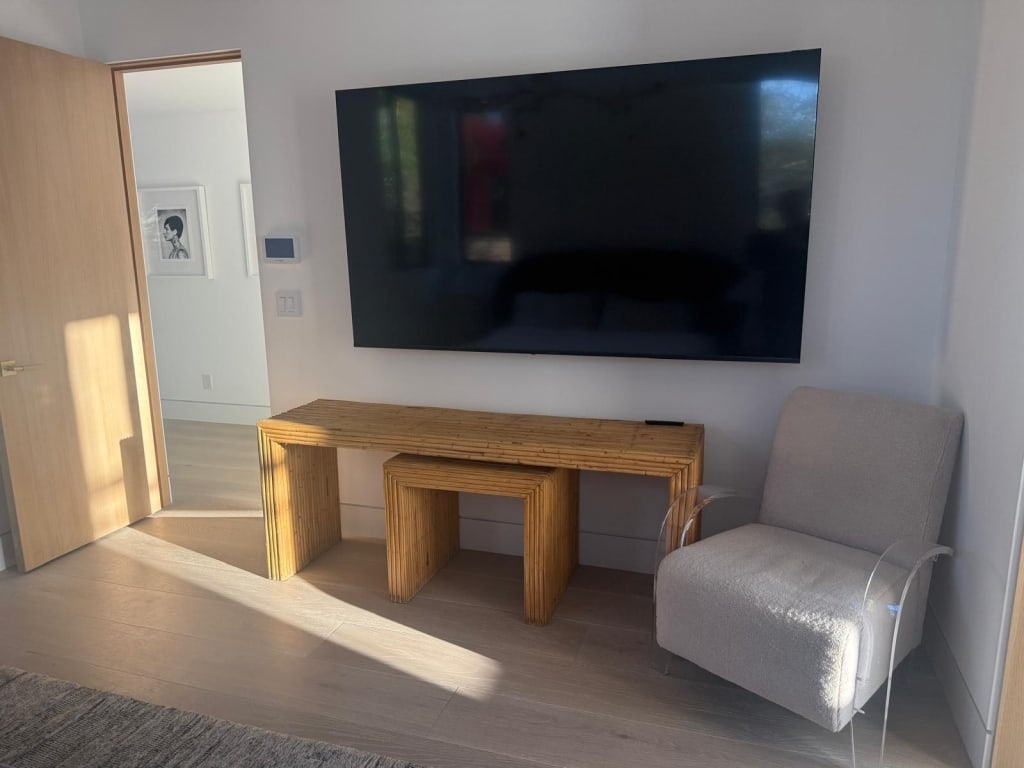 Split bamboo console table - 3