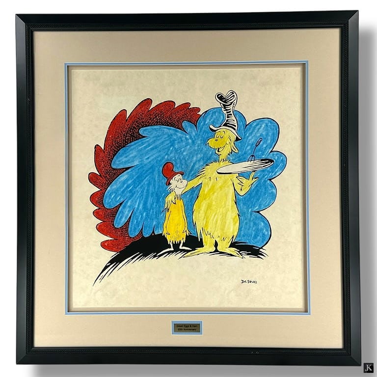 Dr Seuss Lithograph Green Eggs & Ham, 60th Anniver (1 of 7)