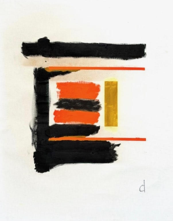 Burgoyne DILLER (1906-1965) American: Burgoyne DILLER (1906-1965) American oil on canvas. Signed D. Unframed. Good condition. Measures 19 inches high x 15 inches wide.