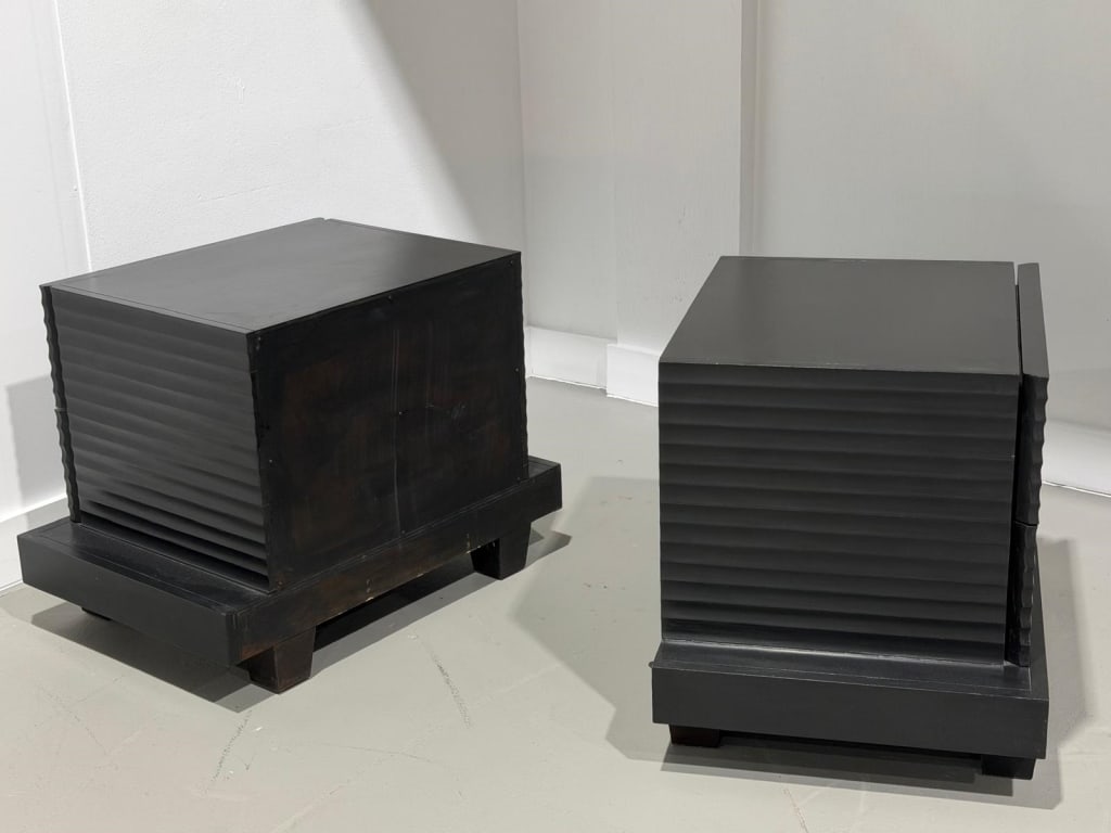 2 solid nightstands possibly restoration hardware - 5
