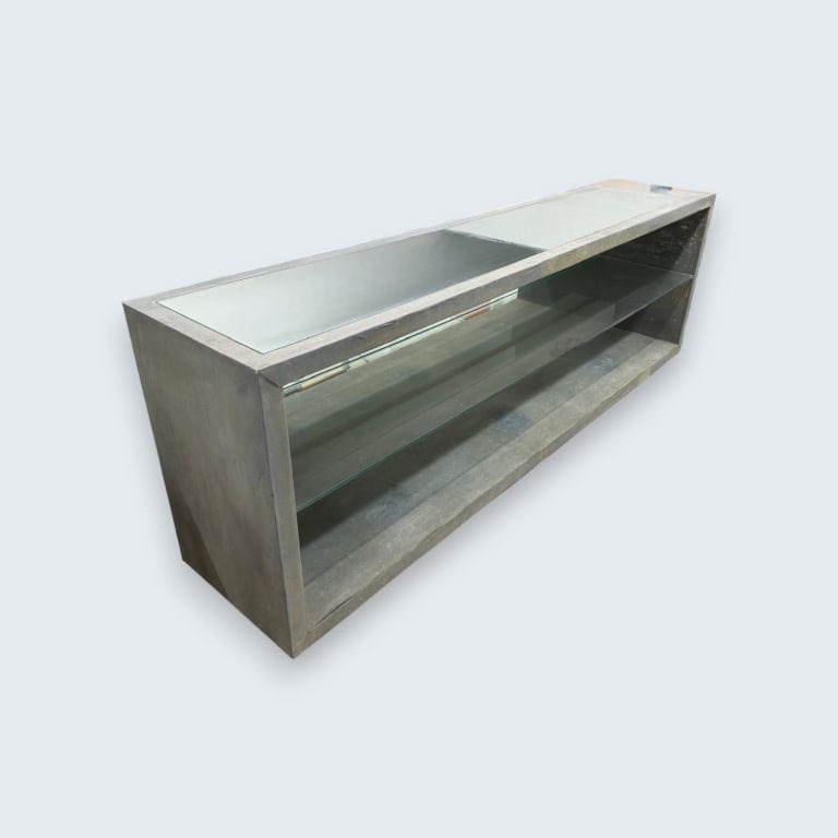 Modern Industrial Style Glass Console (1 of 3)