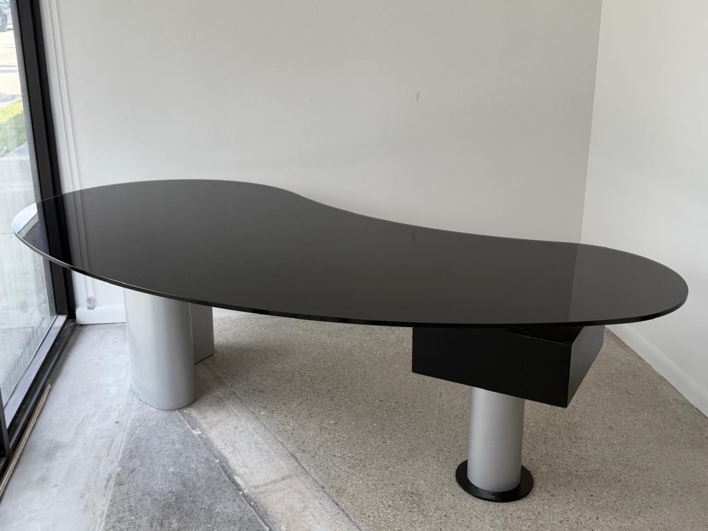 European Modern Glass Executive Desk (1 of 4)