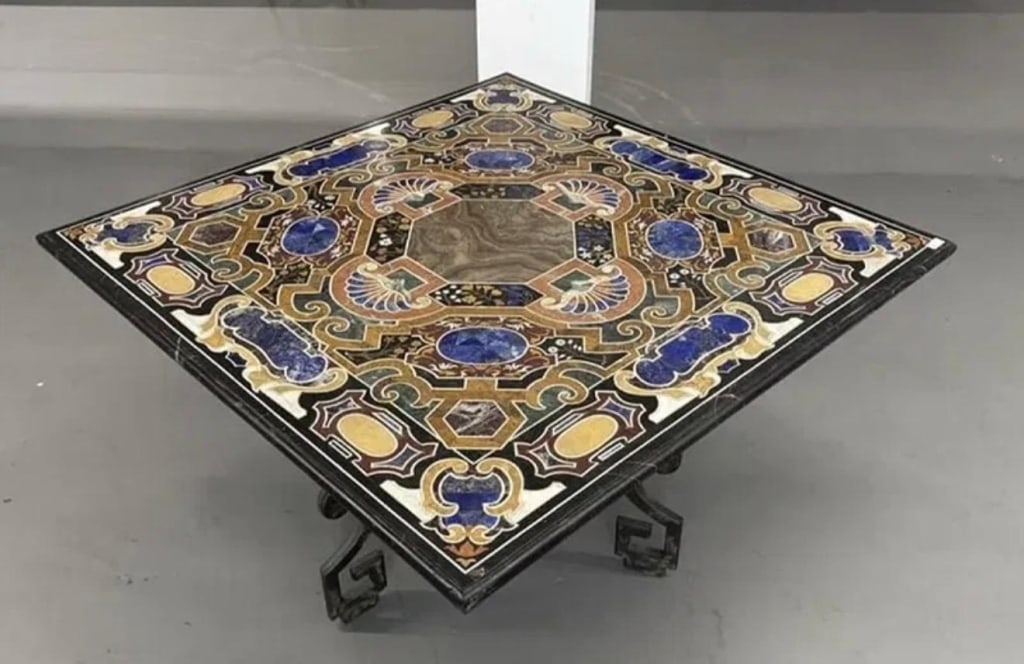 Superb Quality Inlaid Marble Top Entrance Table (1 of 4)
