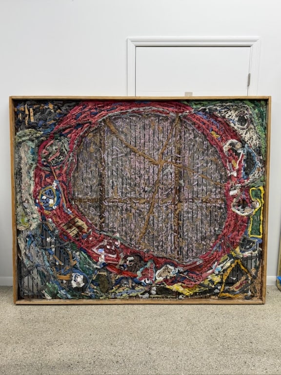 Large-scale mixed media abstract assemblage (1 of 5)