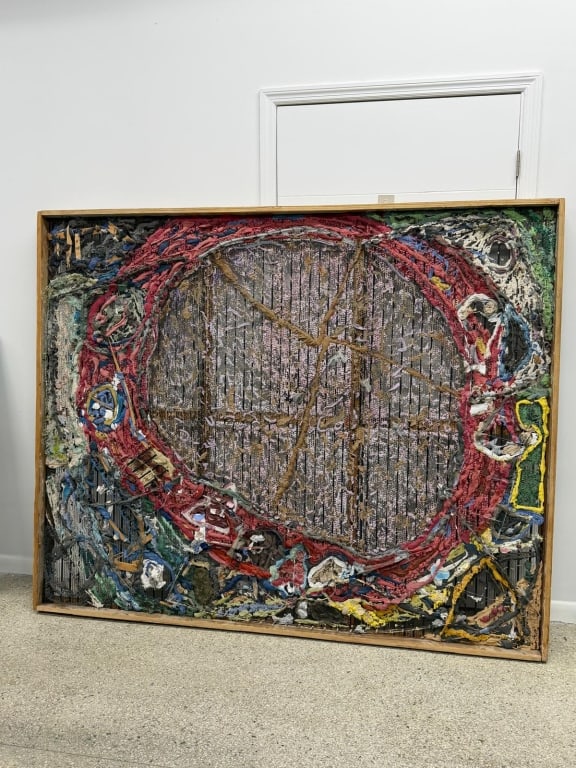 Large-scale mixed media abstract assemblage - 2