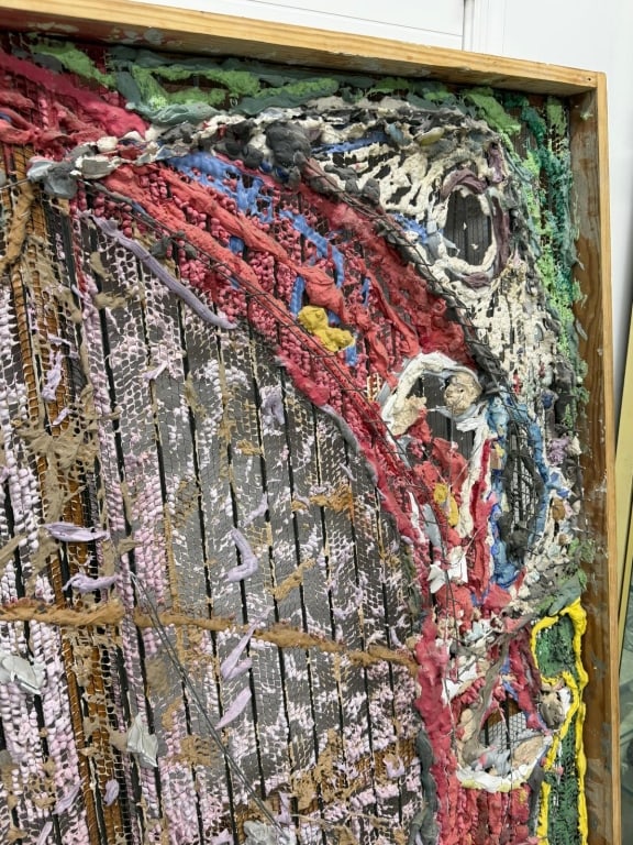 Large-scale mixed media abstract assemblage - 4