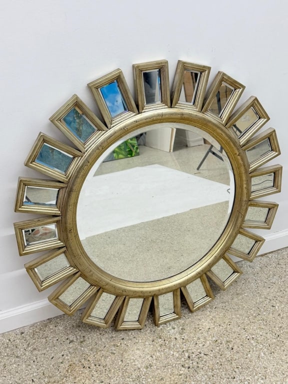contemporary Sunburst bathroom mirror (1 of 2)