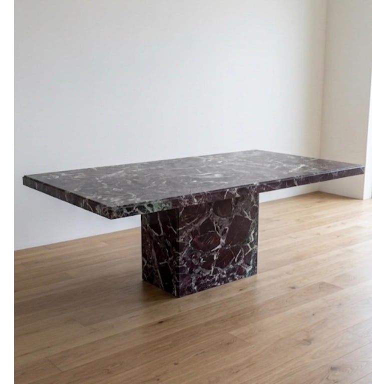 Rosso Levanti leather marble dining: Rosso Levanti leather marble dining Pick up location: Los Angeles, CA 90064