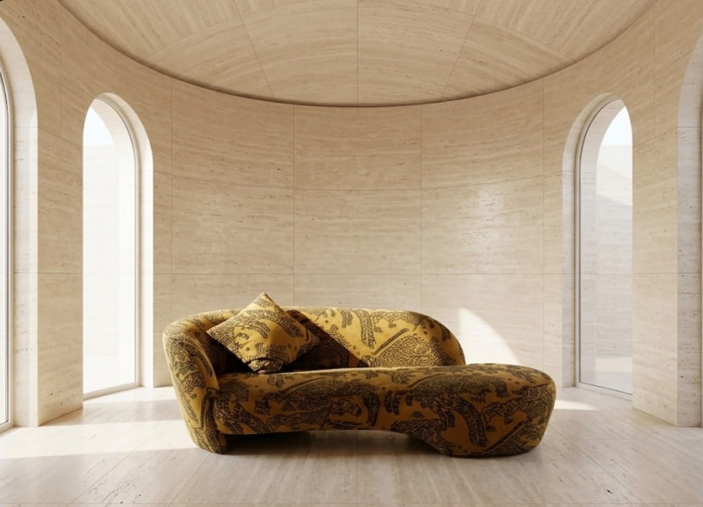 Vladimir Kagan Chaise Lounge, Reupholstered in DeD (1 of 3)