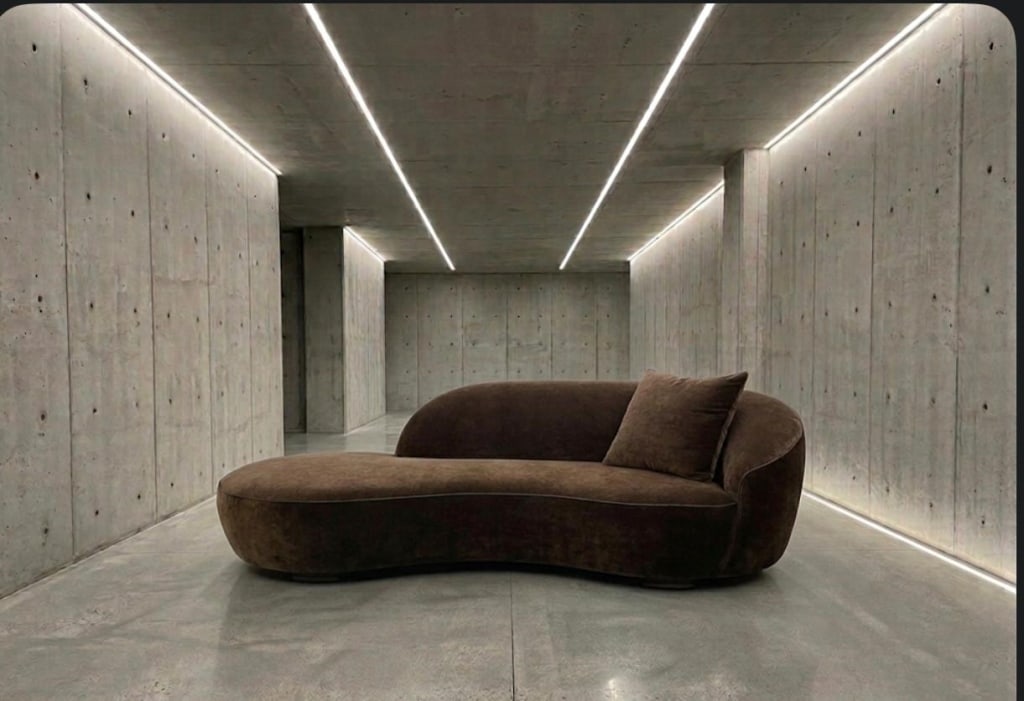 Kagan for directional recovered in mohair Sofa (1 of 1)