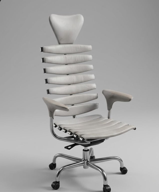 de Sede DS-2100 "Skeleton" Swiss Leather Executive: de Sede DS-2100 "Skeleton" Swiss Leather Executive Office Chair