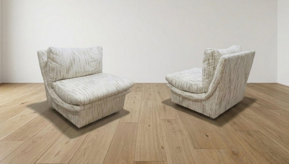 Newly upholstered vintage swivel lounge Chairs (1 of 1)