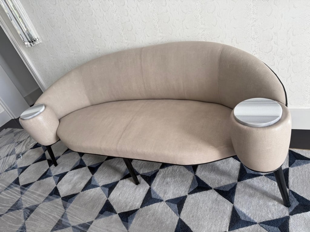 Entry sofa with integrate marble tables - 2