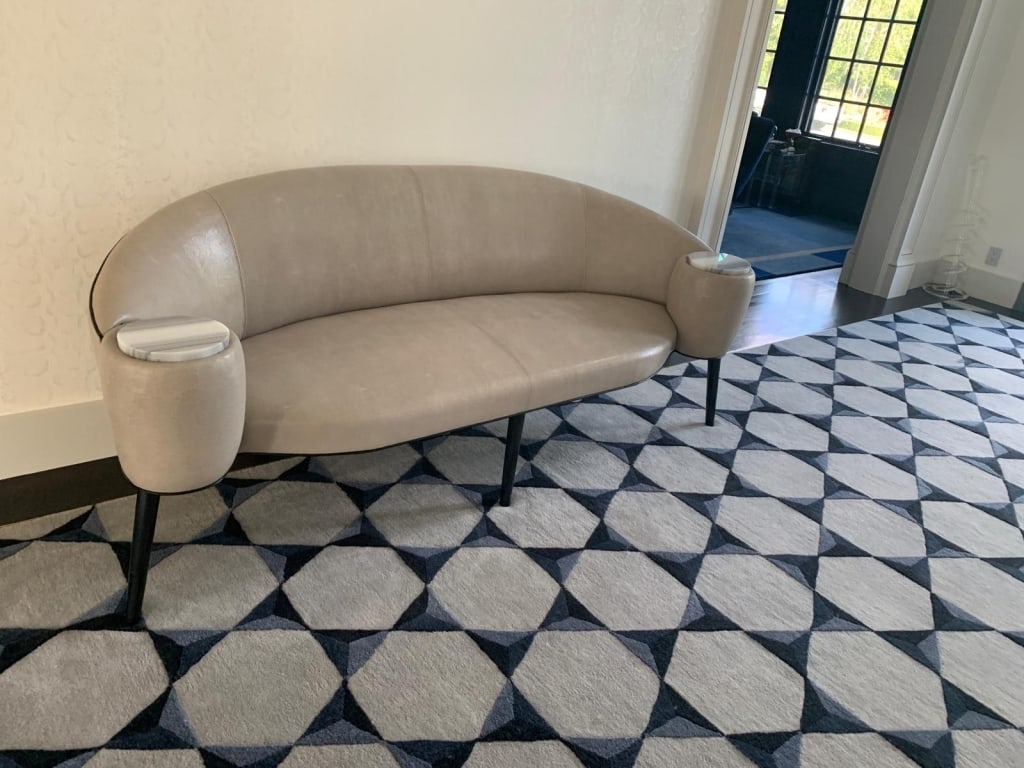 Entry sofa with integrate marble tables - 3