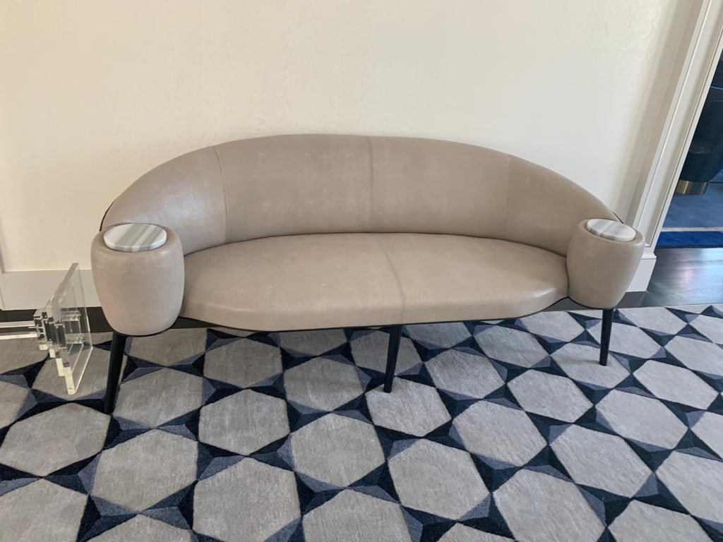Entry sofa with integrate marble tables - 5
