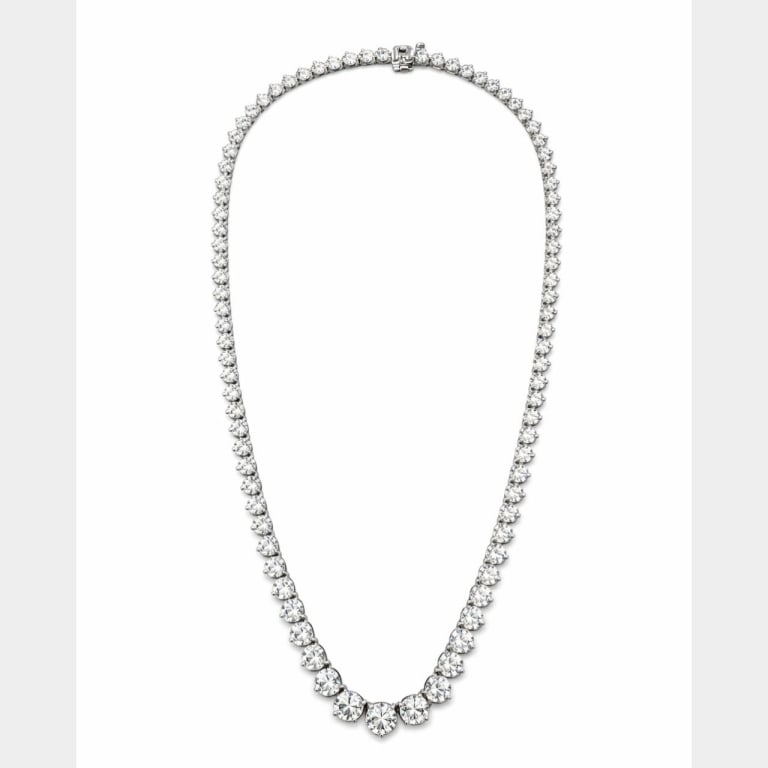 14K Gold GIA Certified 25.55 Ct. Diamond Necklace (1 of 4)
