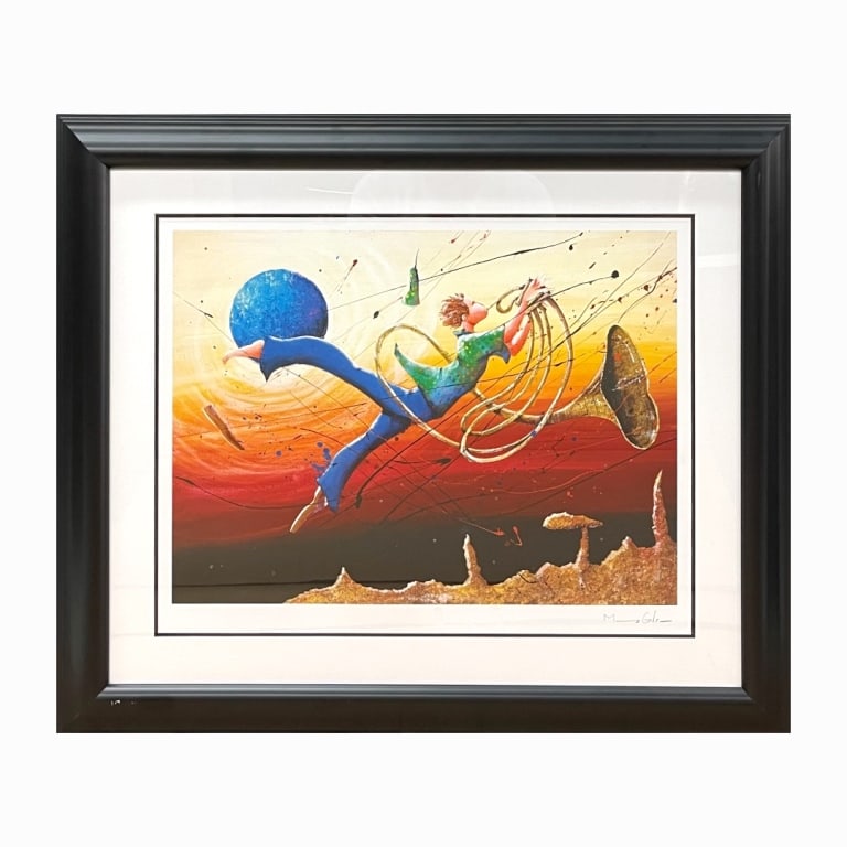 Marcus Glenn (b. 1968) Signed Serigraph: Marcus Glenn (AMERICAN, born 1968) serigraph titled "Floatin With The Mojo". Signed in the plate to lower right. Purchased from Park West Gallery and retains label to verso. Includes certificate of
