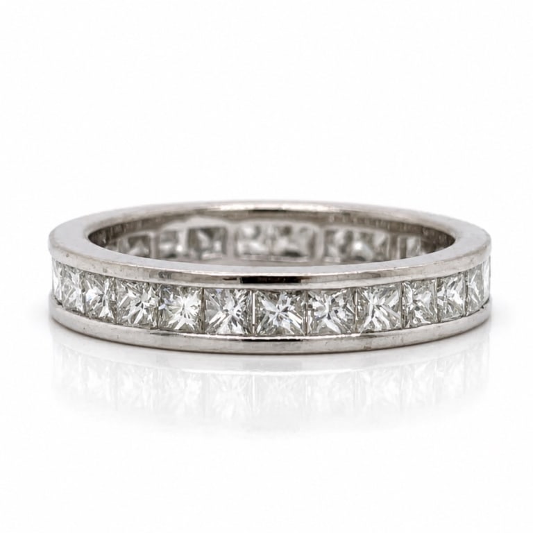 18K White Gold 2.10 Ct. Diamond Eternity Band (1 of 5)