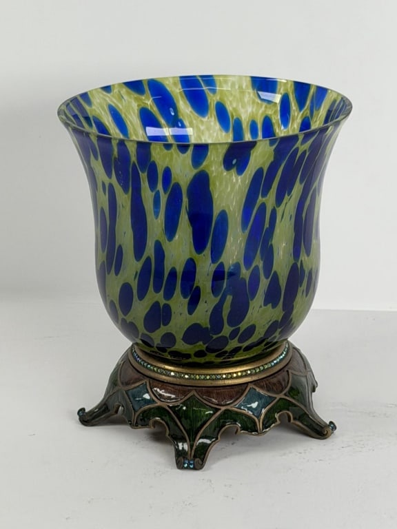 A Jay Strongwater jeweled Vase. (1 of 5)