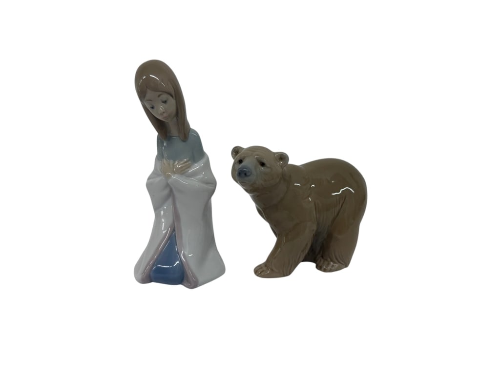 Pair Vintage Lladro Porcelain Figurines (1 of 5)