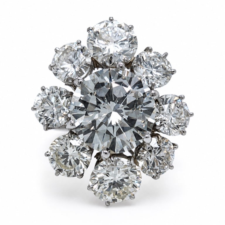 Platinum GIA Certified 6.33 Ct. Diamond Ring (1 of 5)