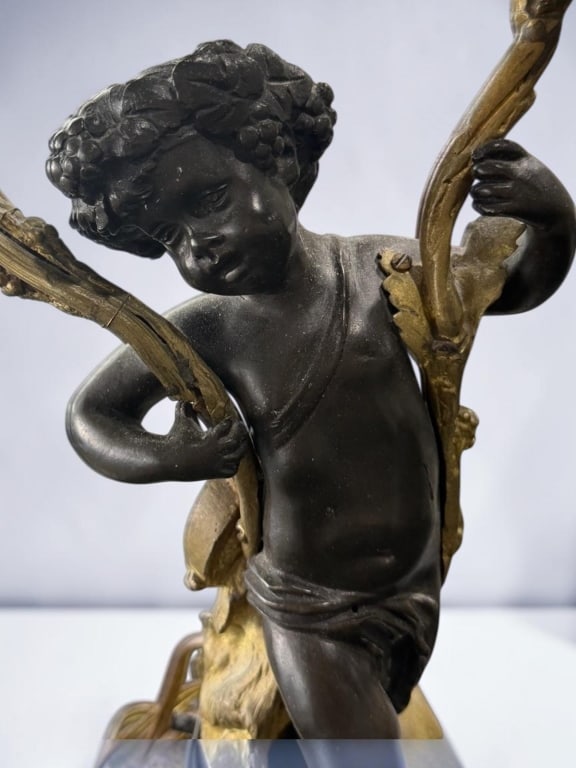 Cherub Figural Two-Light Table Lamp - 4