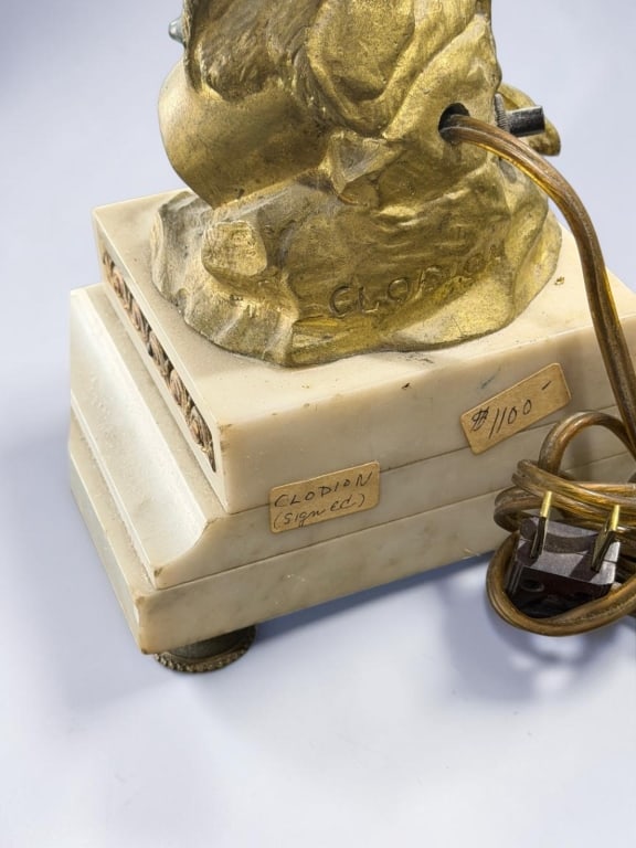 Cherub Figural Two-Light Table Lamp - 7