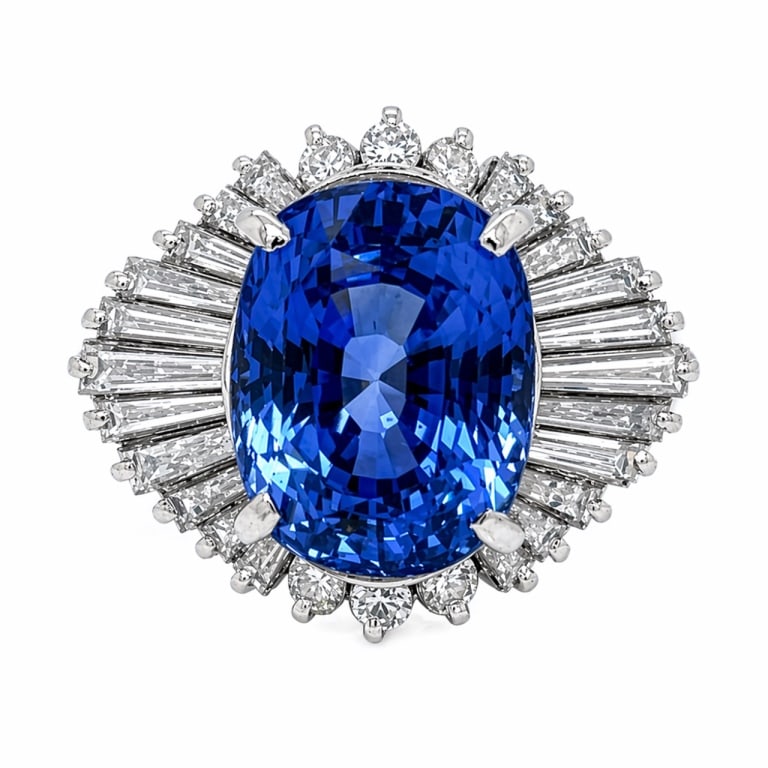 Platinum GIA Ceylon 5.68 Ct. Sapphire Ring: Item # 13952 Category Rings Platinum GIA Certified Ceylon 5.68 Ct. Sapphire Ring Weighing 8.2 grams Set with a GIA Certified 5.68 Ct. Ceylon Sapphire 10.83 x 8.19 x 6.96mm GIA #5211491364 Along with 2
