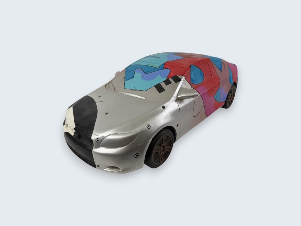 A Matos Crash graffiti artist & painted model car (1 of 7)