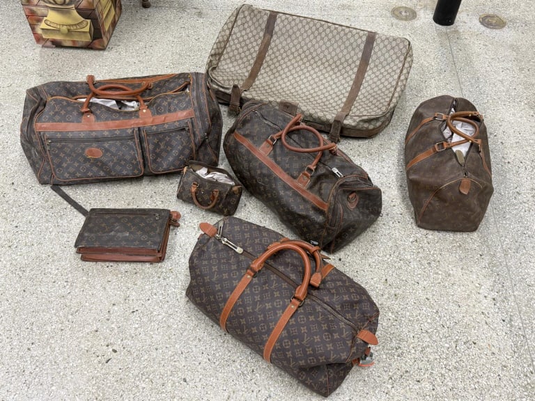 Assorted LV style luggage, Gucci luggage. (1 of 6)