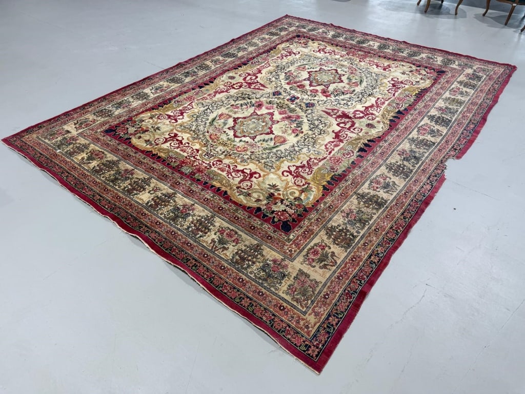 An Antique hand made large rug (1 of 14)