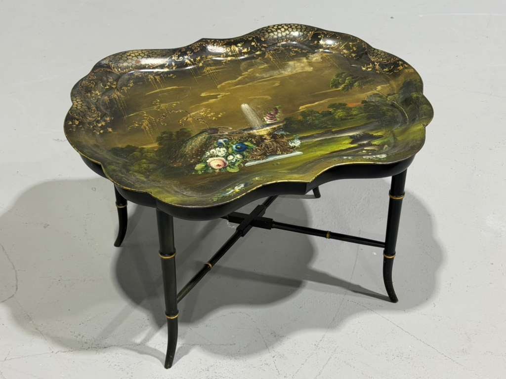 A French enameled floral design tray on tray (1 of 10)