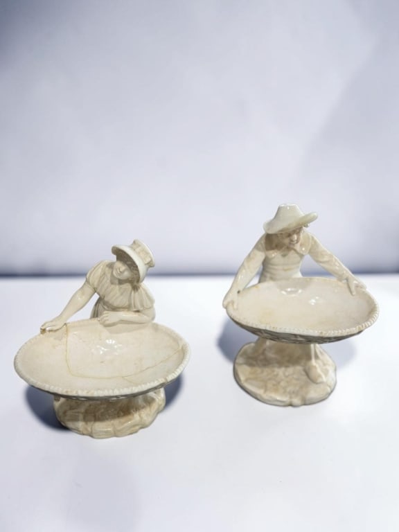 Pair of Royal Dux Figural Compotes (1 of 4)