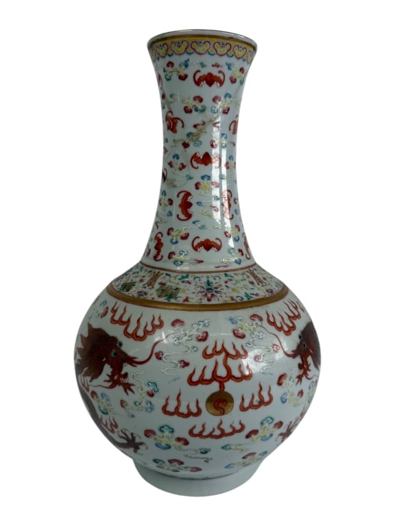 Vintage Chinese Hand Painted Porcelain Vase (1 of 5)