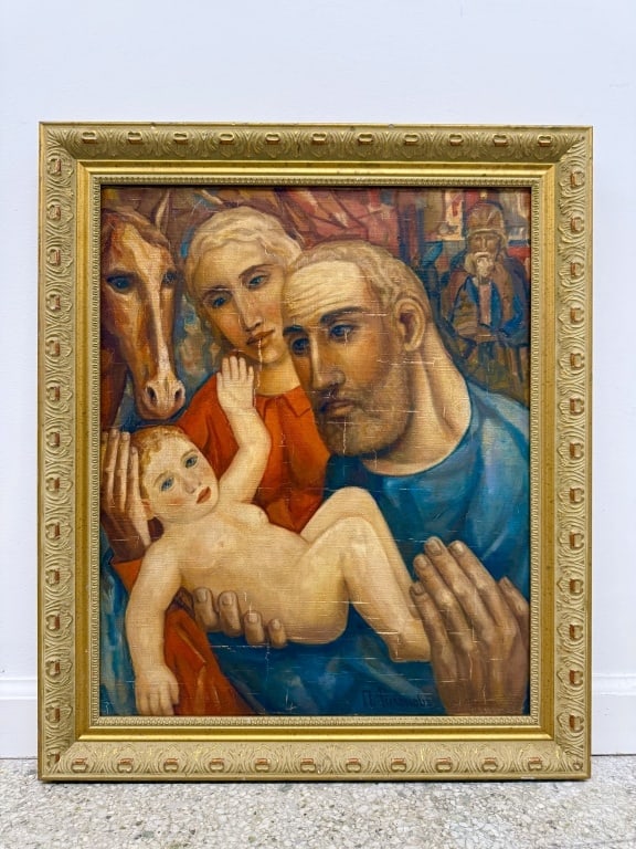 Attributed To Pavel Filonov (1883-1941) Oil/Canvas (1 of 4)