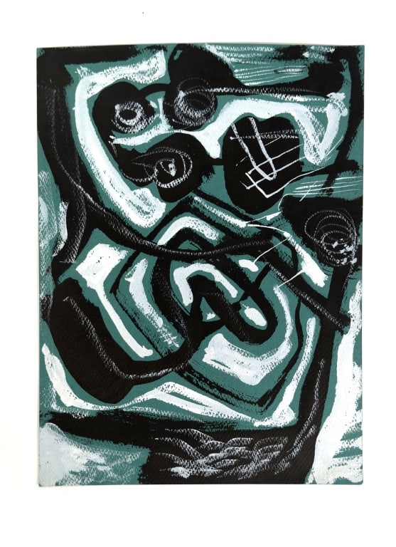 Rolph Scarlett, gouache on paper painting: Rolph Scarlett, Canadian (1889-1984) gouache on paper Contemporary abstract painting. Unsigned. Good condition. Measures: 11 high x 14 1/2 wide JZ1A