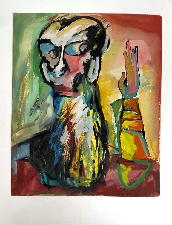Rolph Scarlett, gouache on paper painting: Rolph Scarlett, Canadian (1889-1984) gouache on paper Contemporary abstract painting. Unsigned. Good condition. Measures: 16 1/2 high x 14 wide JZ1A
