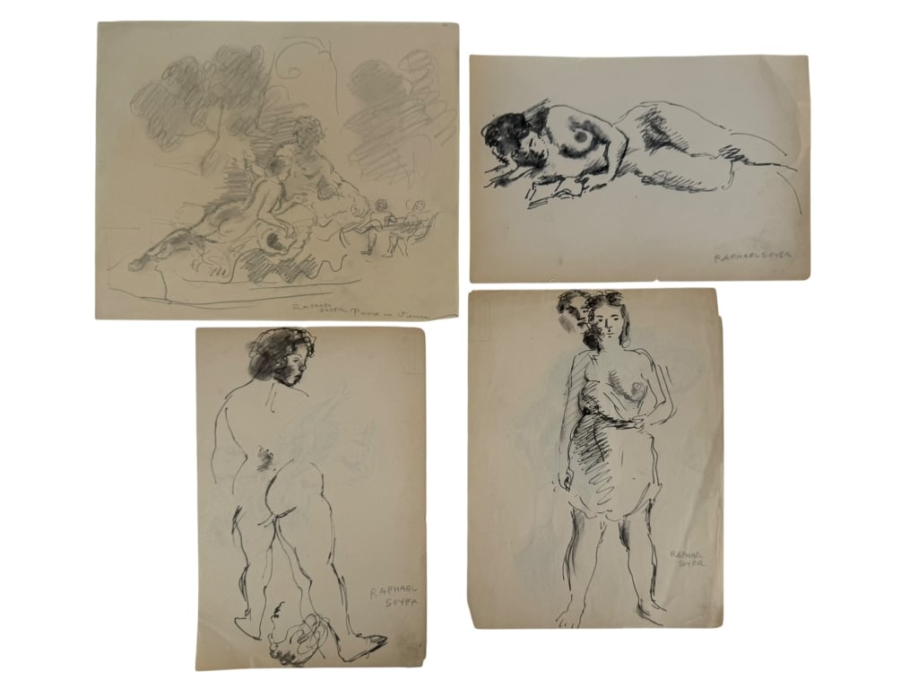 Lot Raphael Soyer (1899-1987) Nude Drawings (1 of 2)