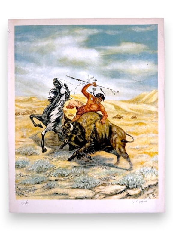 John Pagano (20th c.) Signed Lithograph: John Pagano (20th c.) signed color lithograph "Odds About Even". Signed lower right and numbered 275/500 lower left. Some wear present, otherwise in good condition. Measures 29 1/2" x 24" 7A/LR