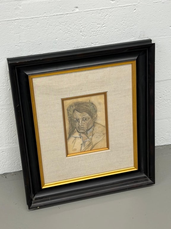 Artist Unknown Sketch of Male Portrait (1 of 6)