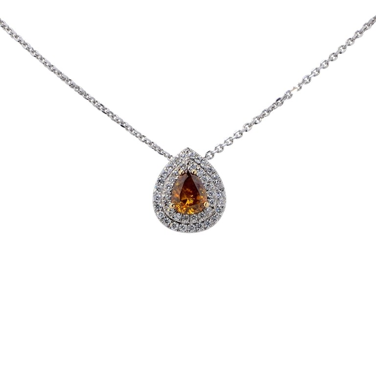1.10CT GIA FANCY COLOR DIAMOND NECKLACE: 1.10CT GIA FANCY COLOR DIAMOND NECKLACE SKU: 15488-1