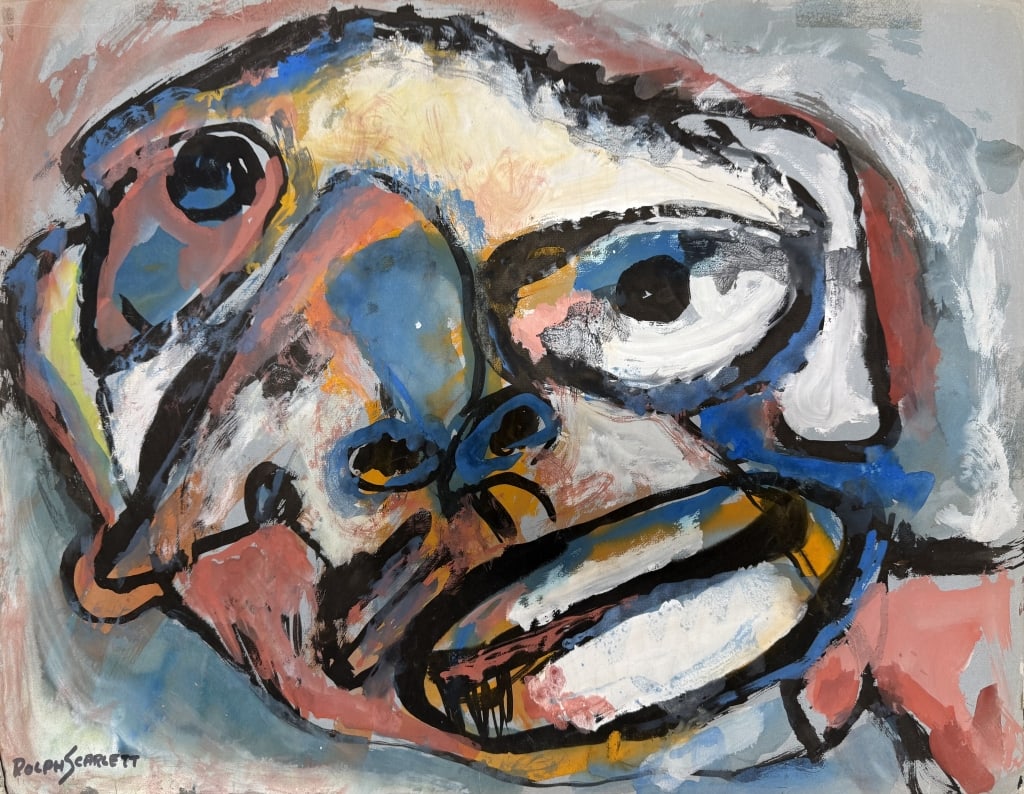 Huge Rolph Scarlett (1889-1984) Gouache/Paper (1 of 3)
